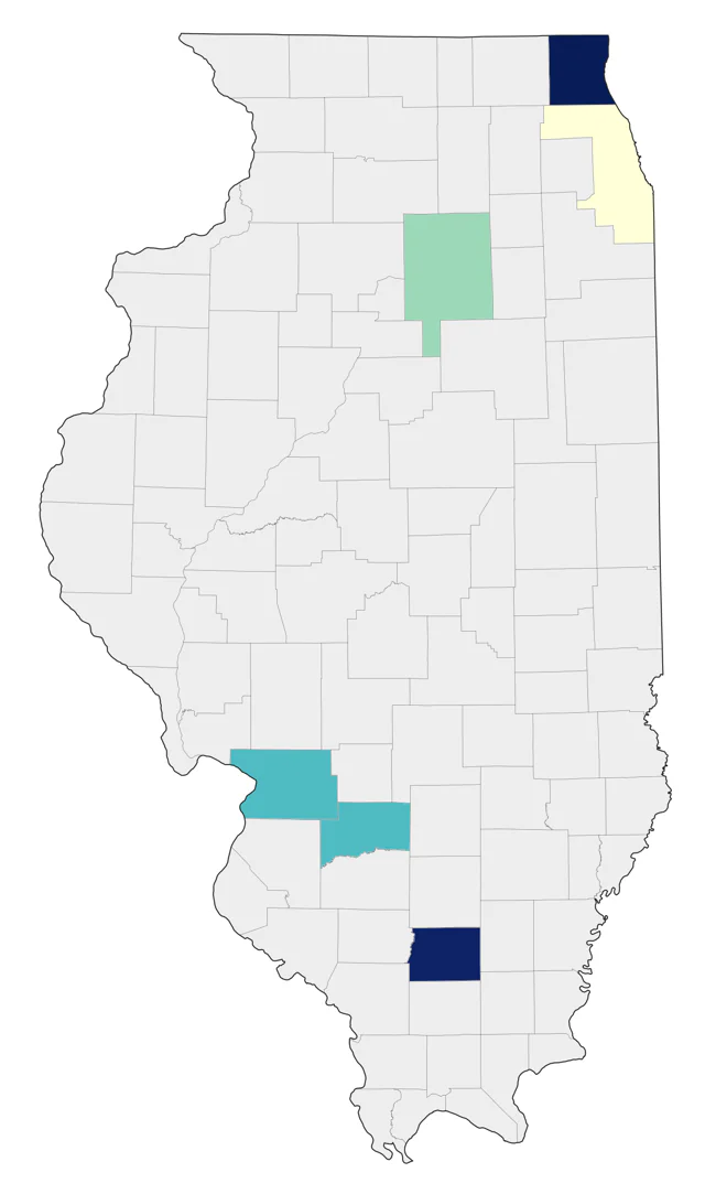 Glaucous-winged Gull county map