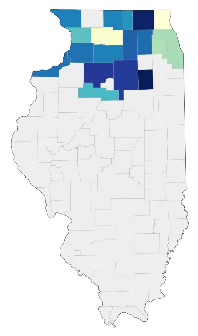 Gray Partridge county map