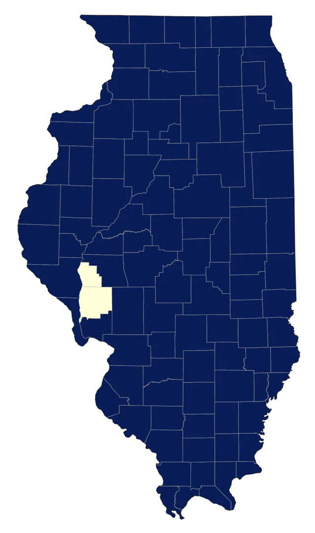 Great Blue Heron county map
