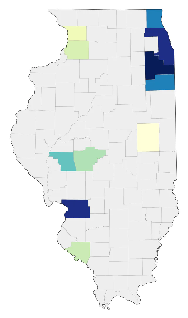 Great-tailed Grackle county map