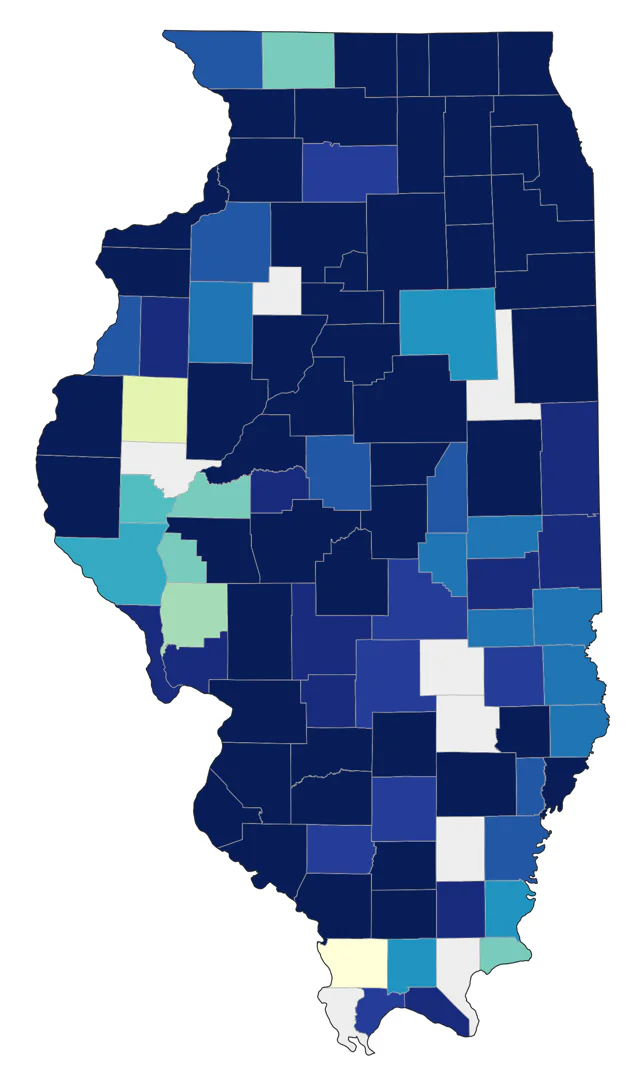 Greater Scaup county map