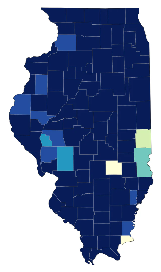 Greater Yellowlegs county map