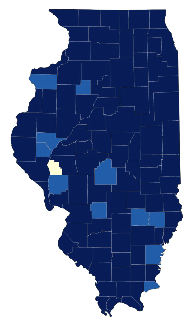 Green Heron county map