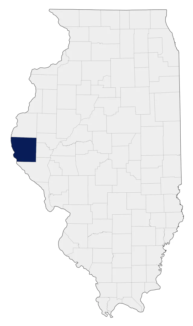 Hepatic Tanager county map