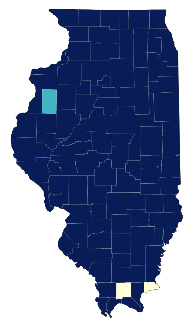Horned Lark county map