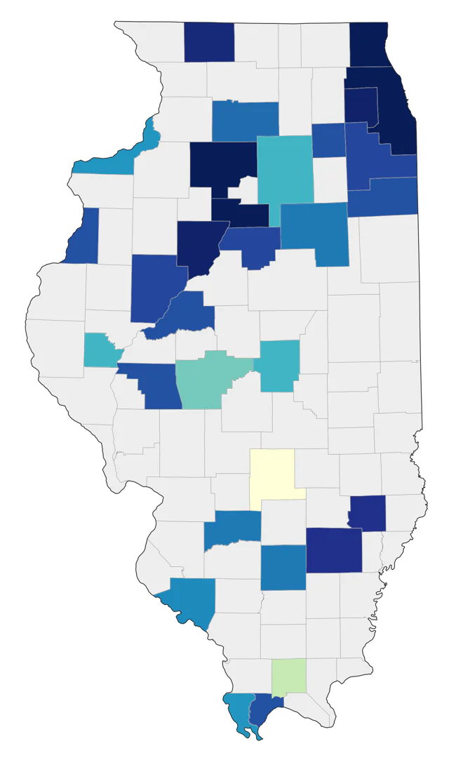 Hudsonian Whimbrel county map