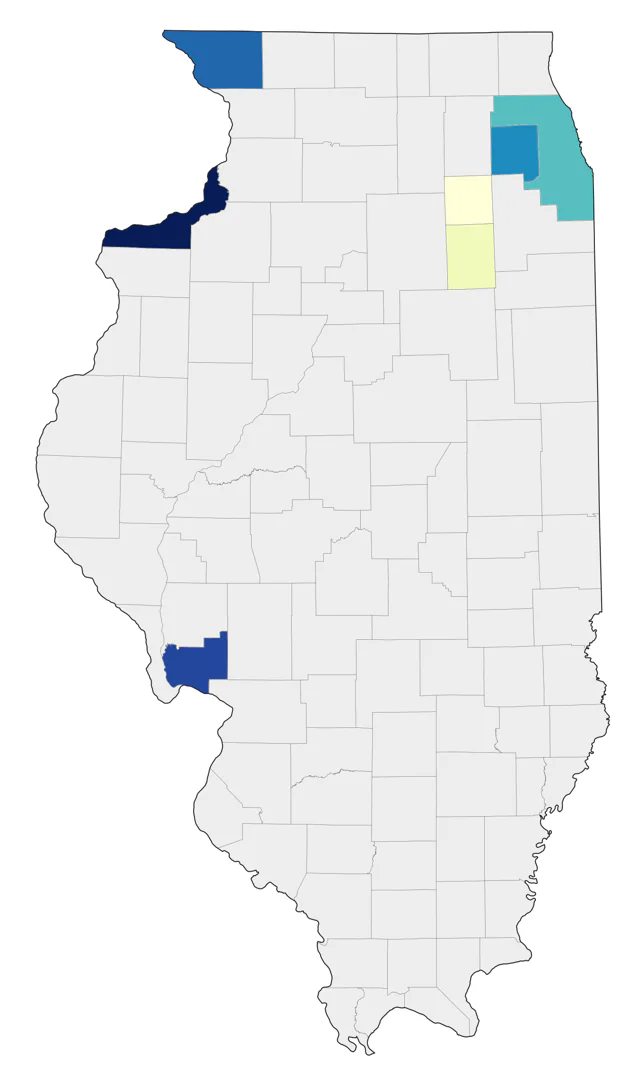 Indian Peafowl county map