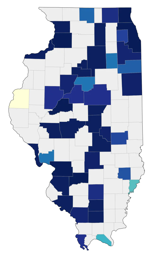 Laughing Gull county map