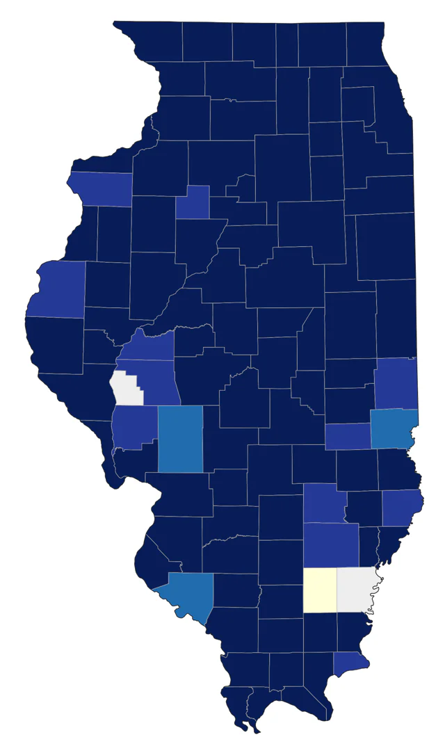 Least Flycatcher county map