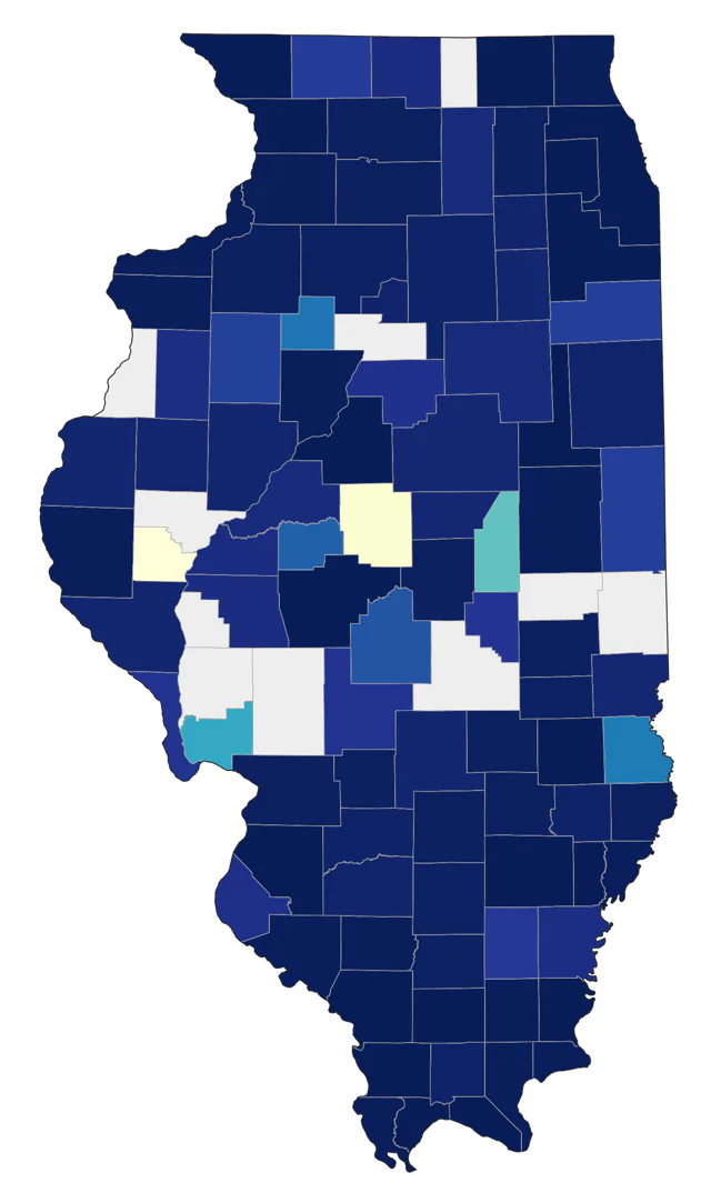 Loggerhead Shrike county map