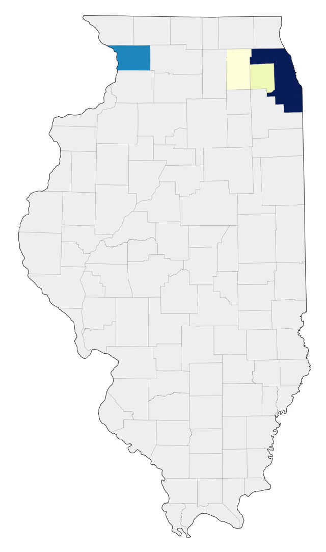 MacGillivray's Warbler county map