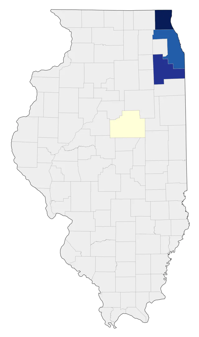 Mandarin Duck county map
