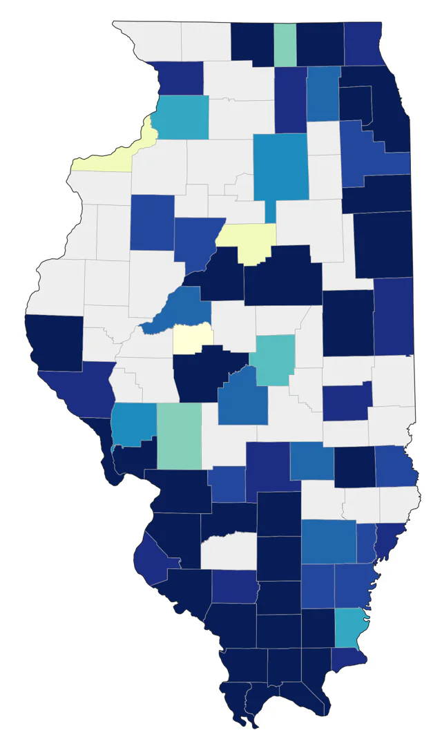 Mississippi Kite county map