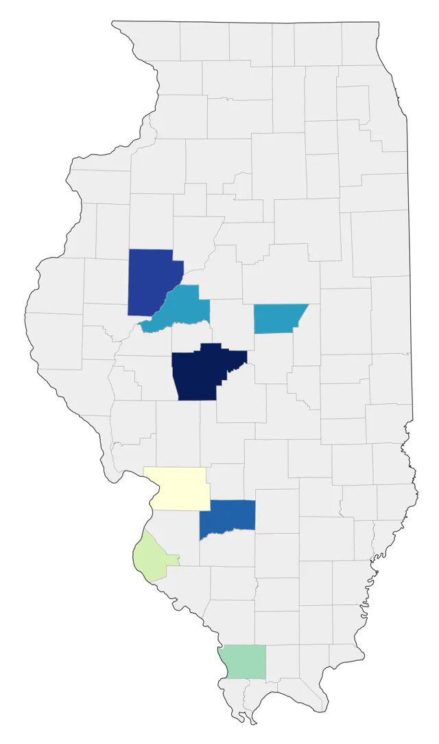 Mottled Duck county map
