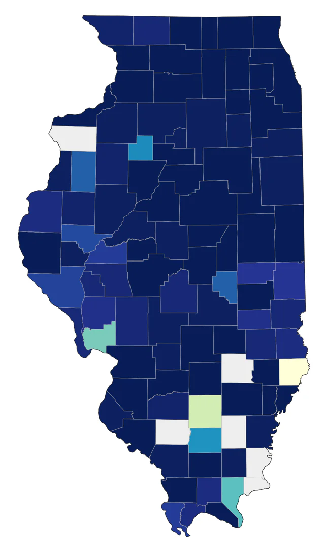 Mourning Warbler county map
