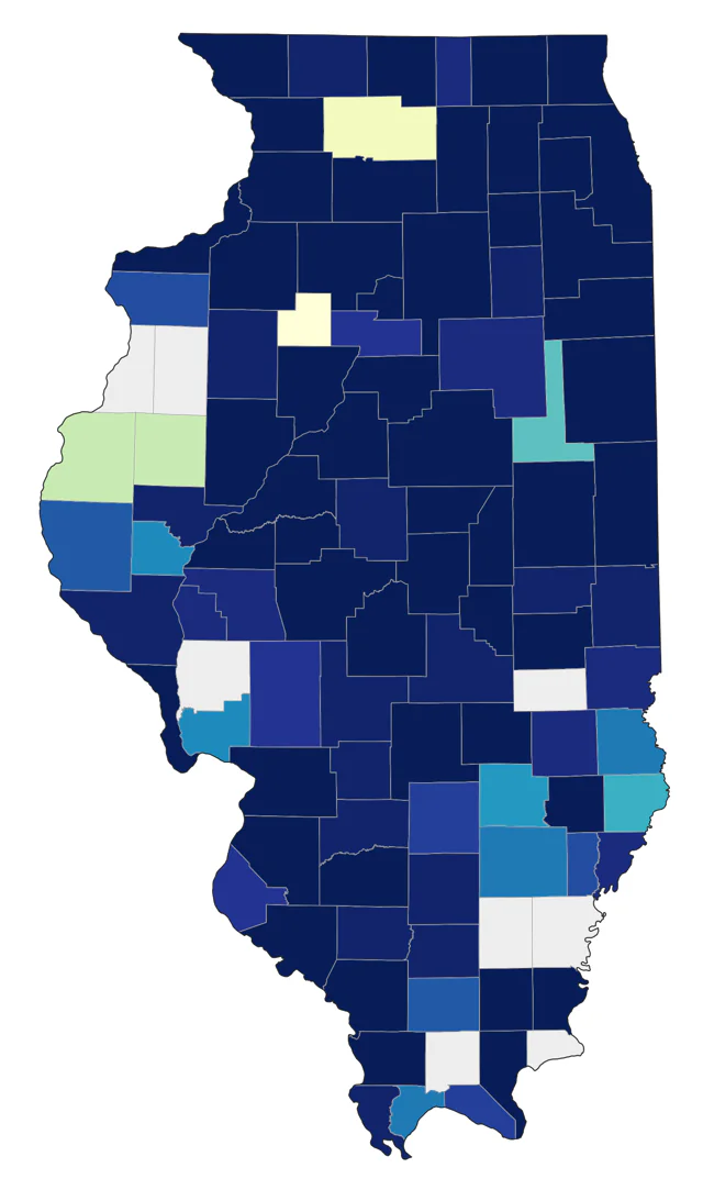Mute Swan county map