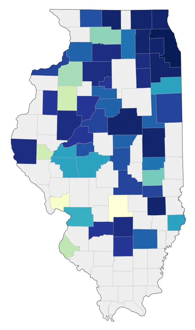 Nelson's Sparrow county map