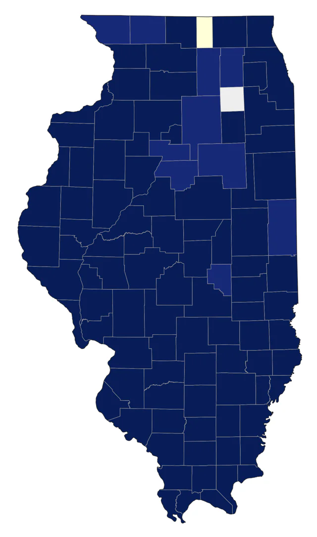 Northern Bobwhite county map