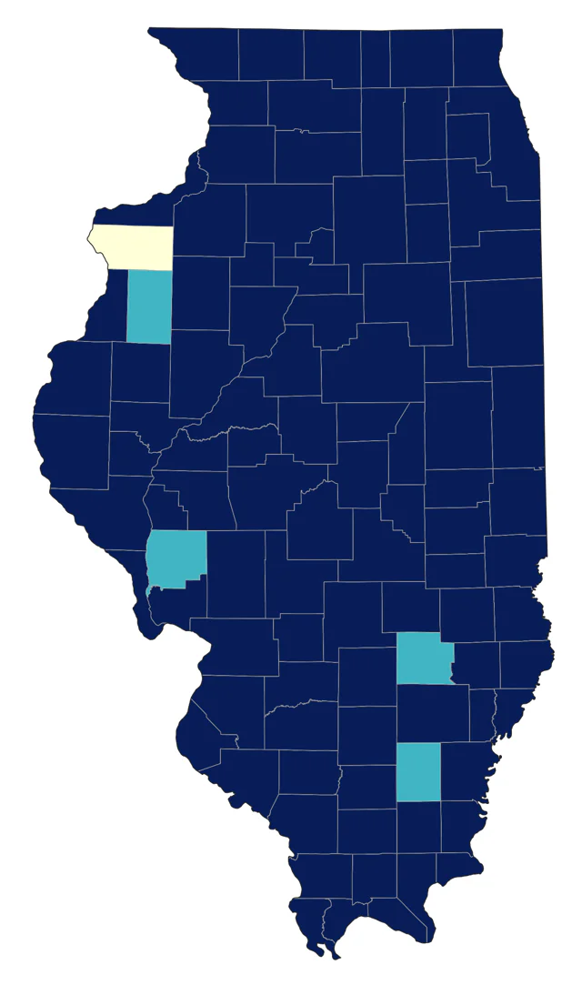 Northern Harrier county map