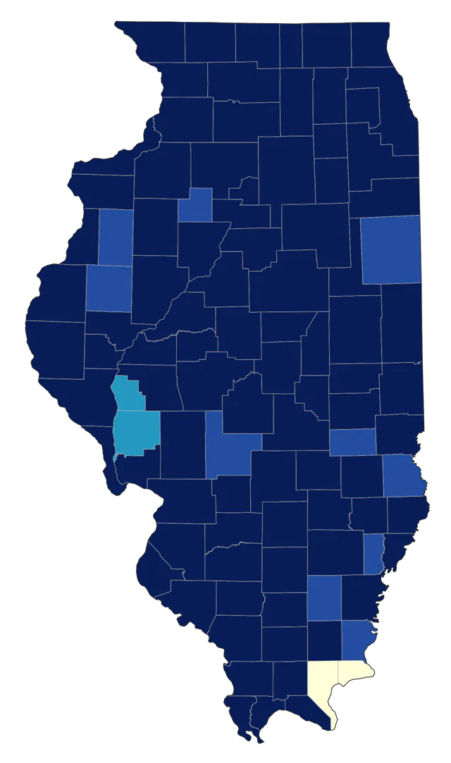 Northern Shoveler county map