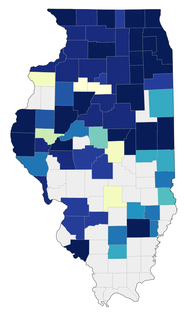 Northern Shrike county map
