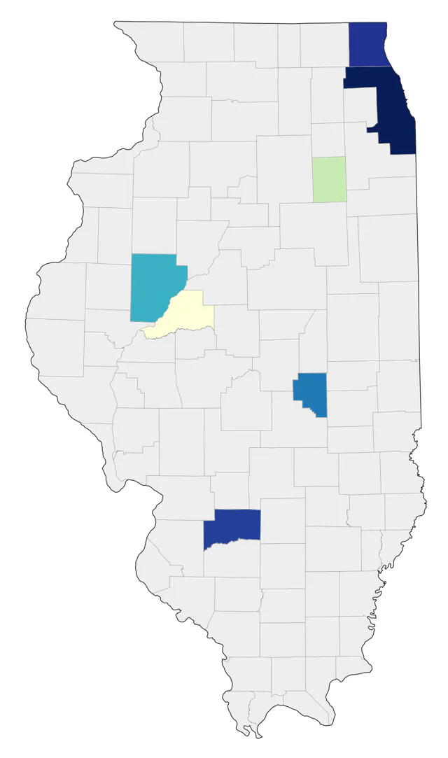 Parasitic Jaeger county map