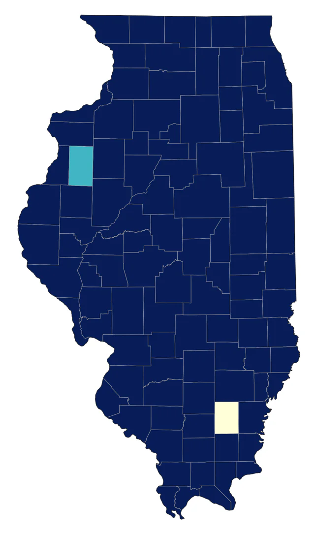 Pileated Woodpecker county map