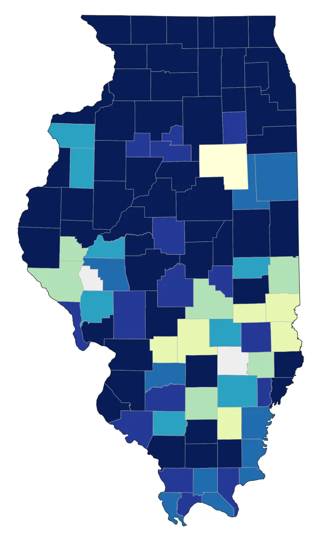 Pine Siskin county map