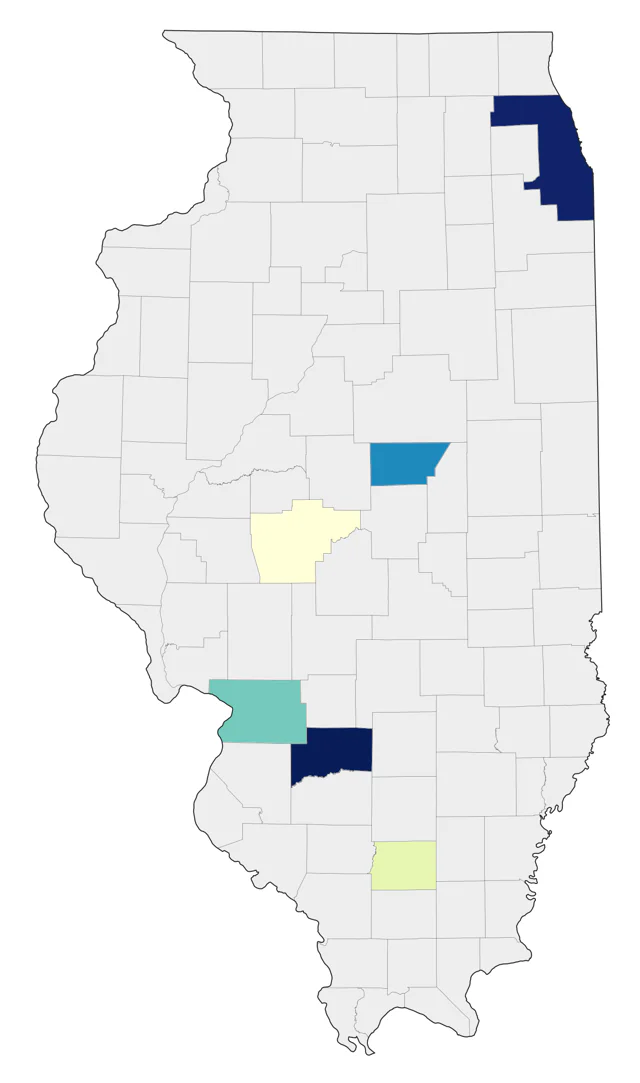 Pomarine Jaeger county map