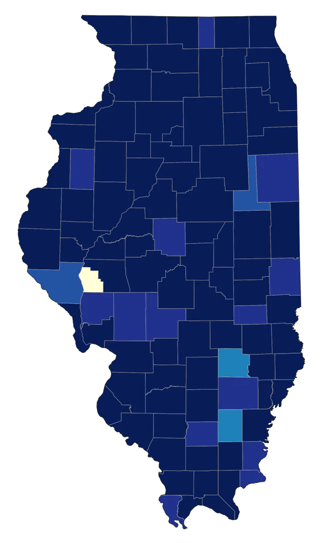 Purple Finch county map
