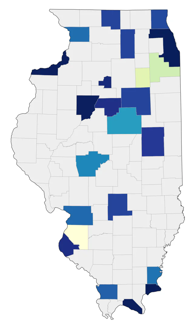 Purple Gallinule county map