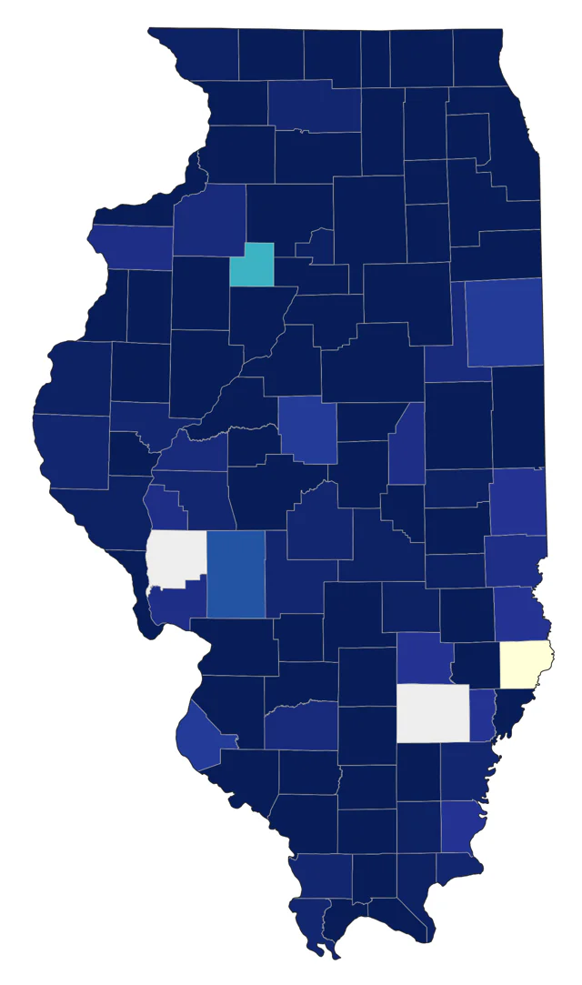 Red-breasted Merganser county map