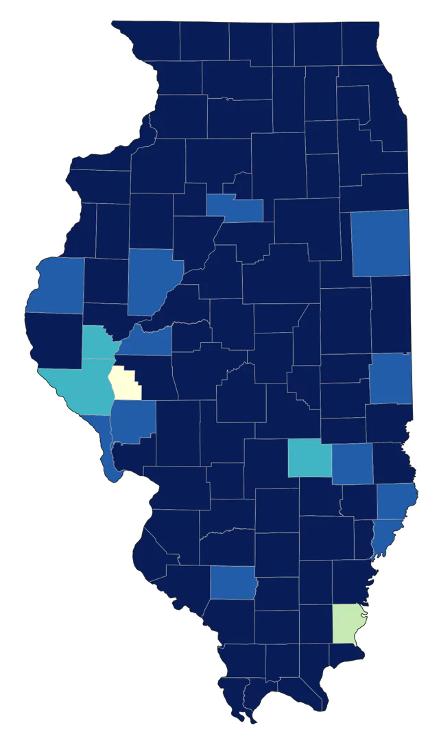 Red-breasted Nuthatch county map