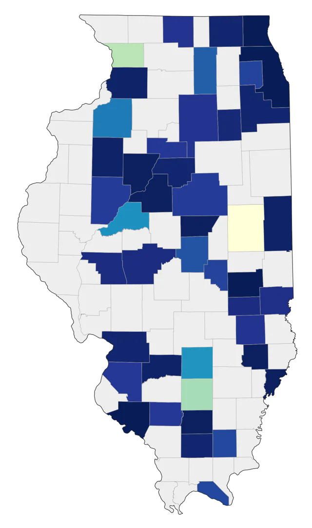 Red-throated Loon county map