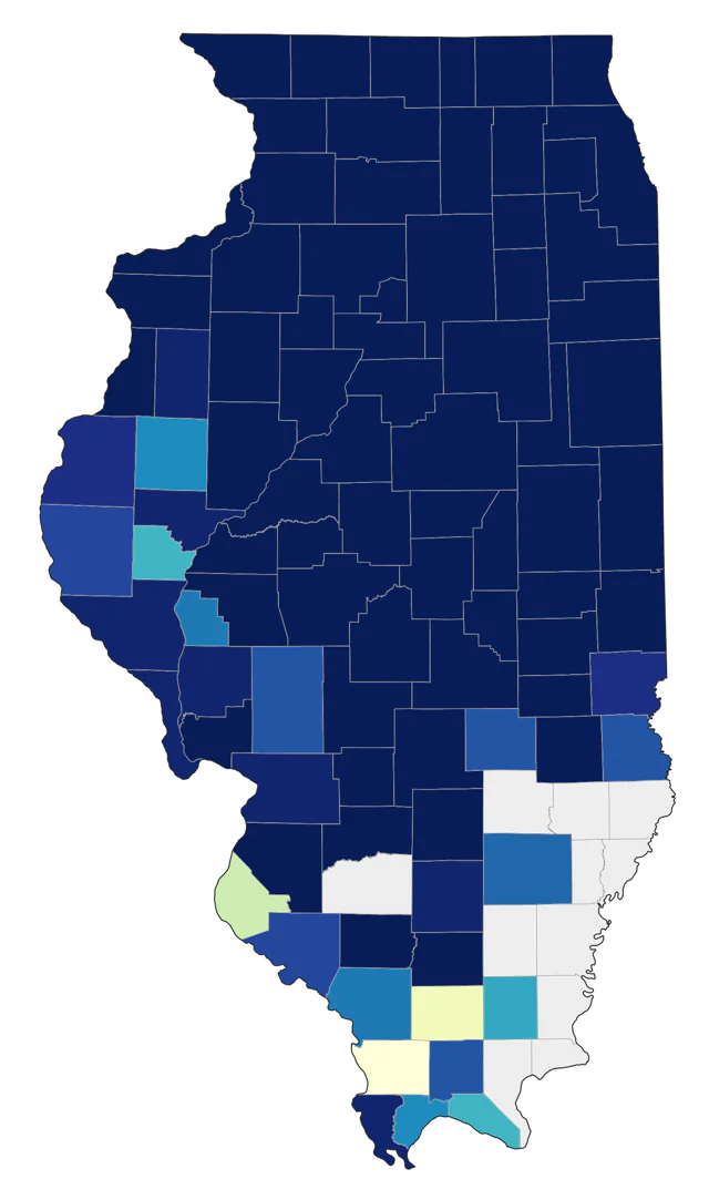 Ring-necked Pheasant county map