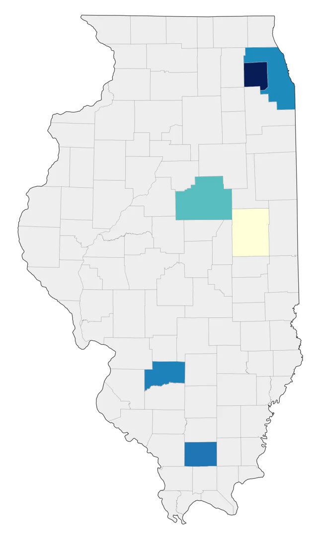 Rock Wren county map
