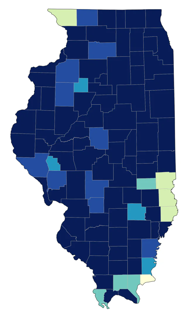 Ruddy Duck county map