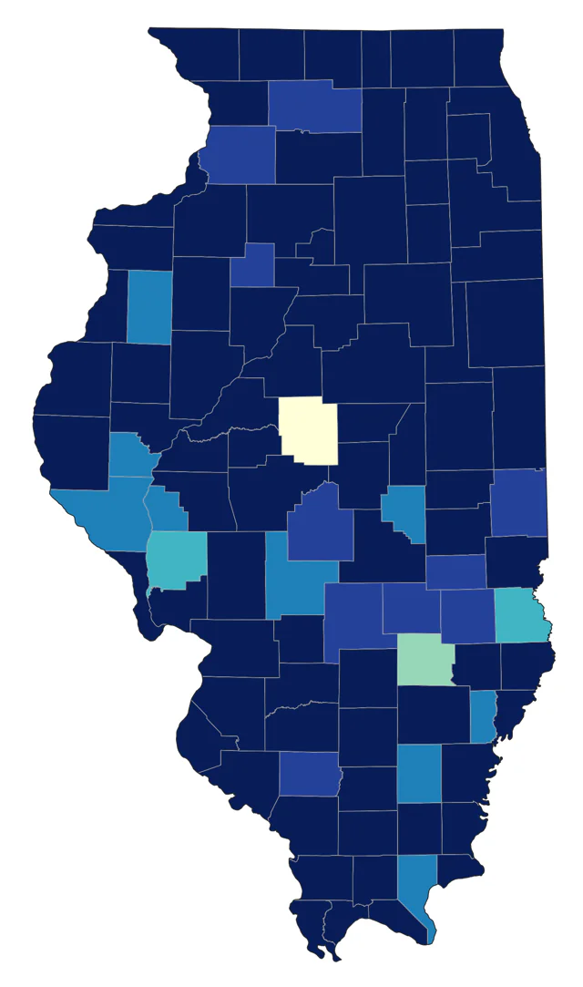 Rusty Blackbird county map