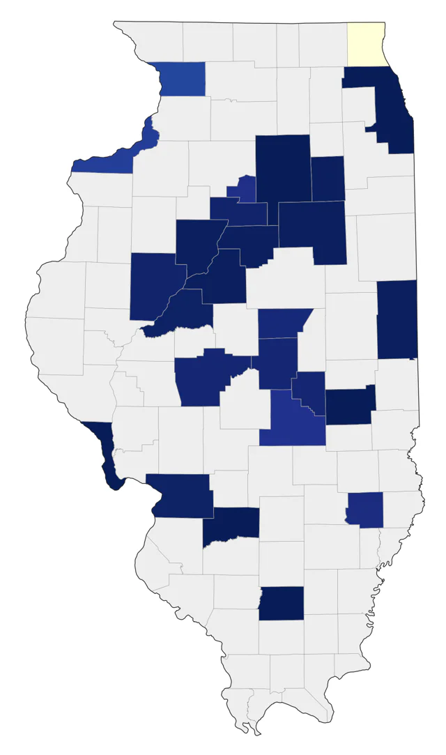Sabine's Gull county map