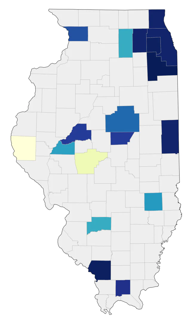 Say's Phoebe county map