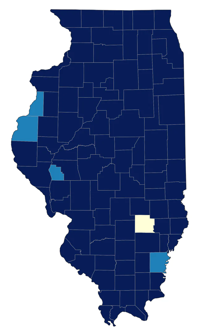 Scarlet Tanager county map