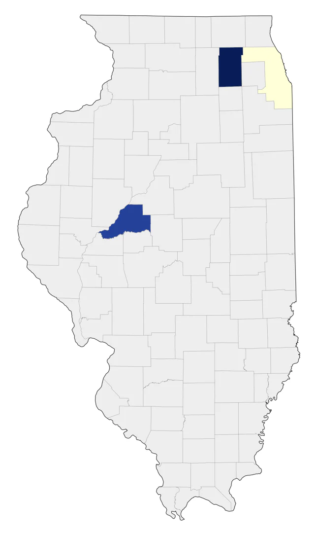 Sharp-tailed Sandpiper county map