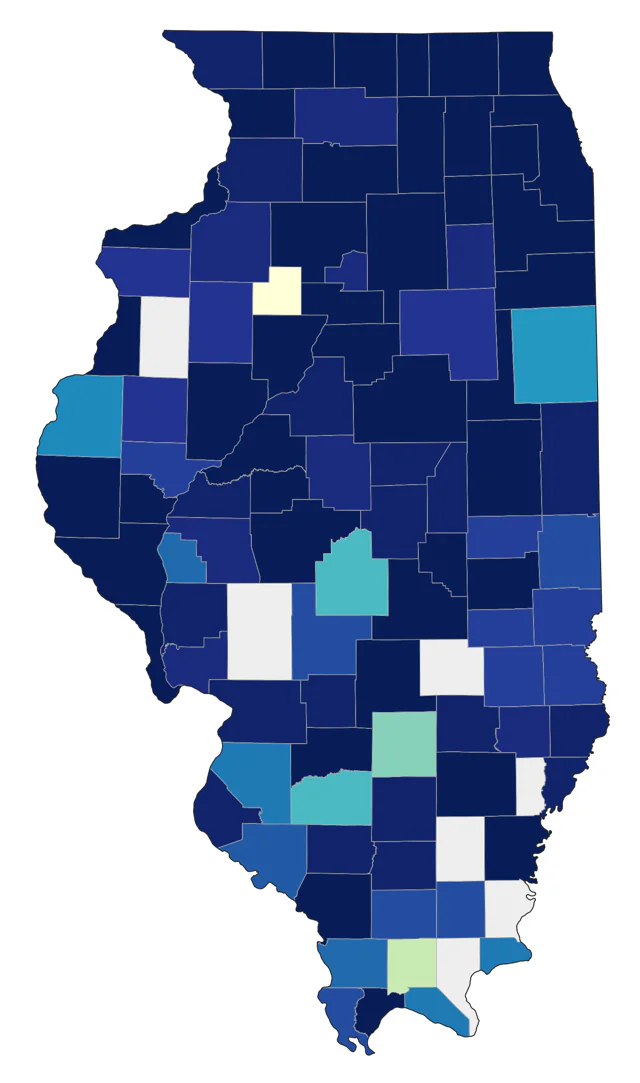 Short-billed Dowitcher county map
