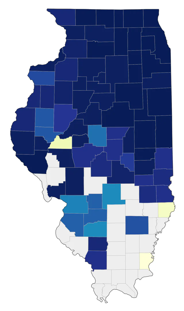 Snow Bunting county map
