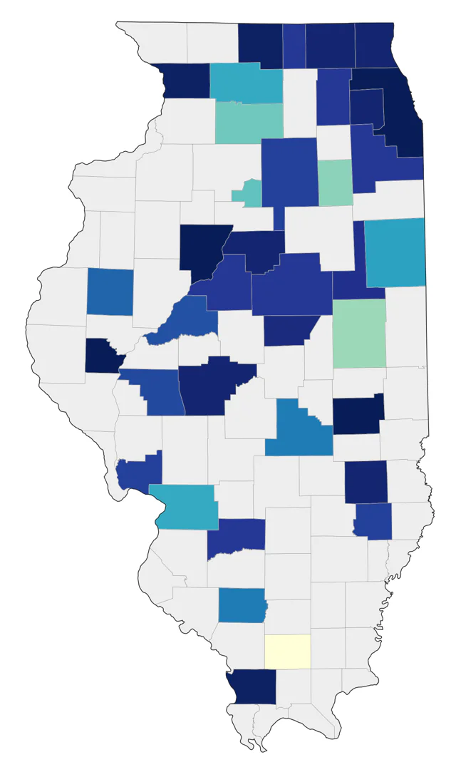 Spotted Towhee county map