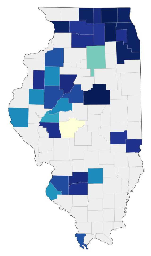 Swainson's Hawk county map