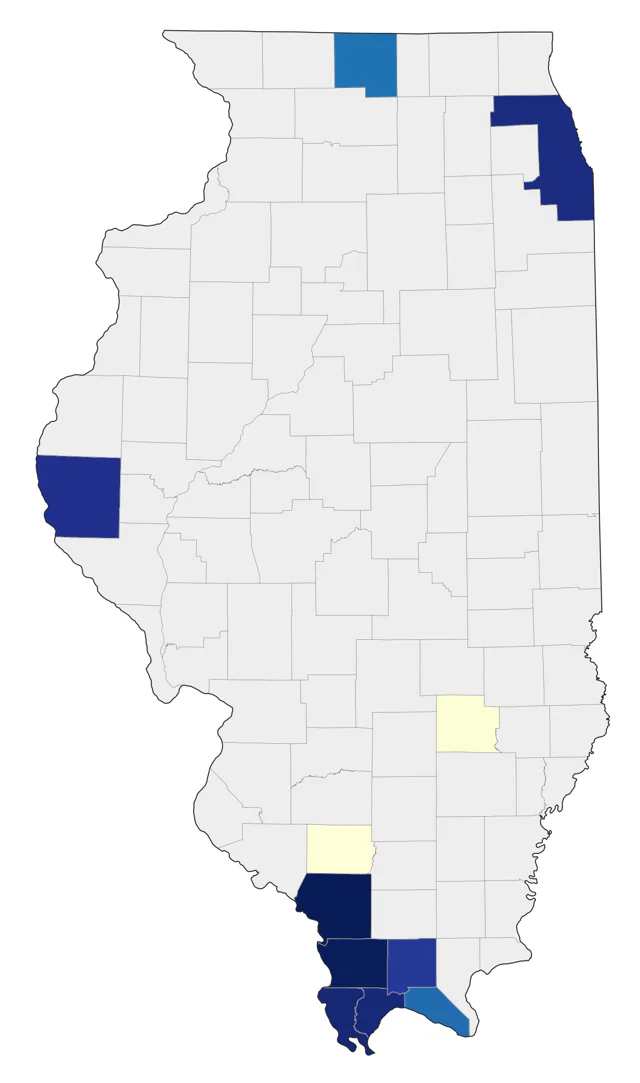 Swainson's Warbler county map