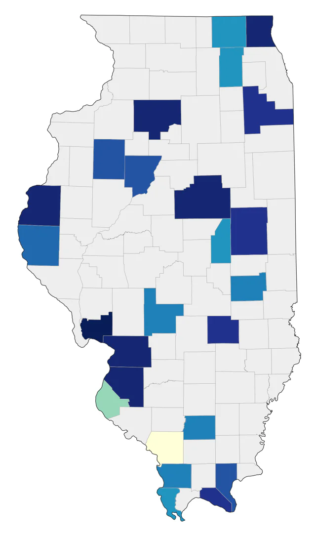 Swallow-tailed Kite county map