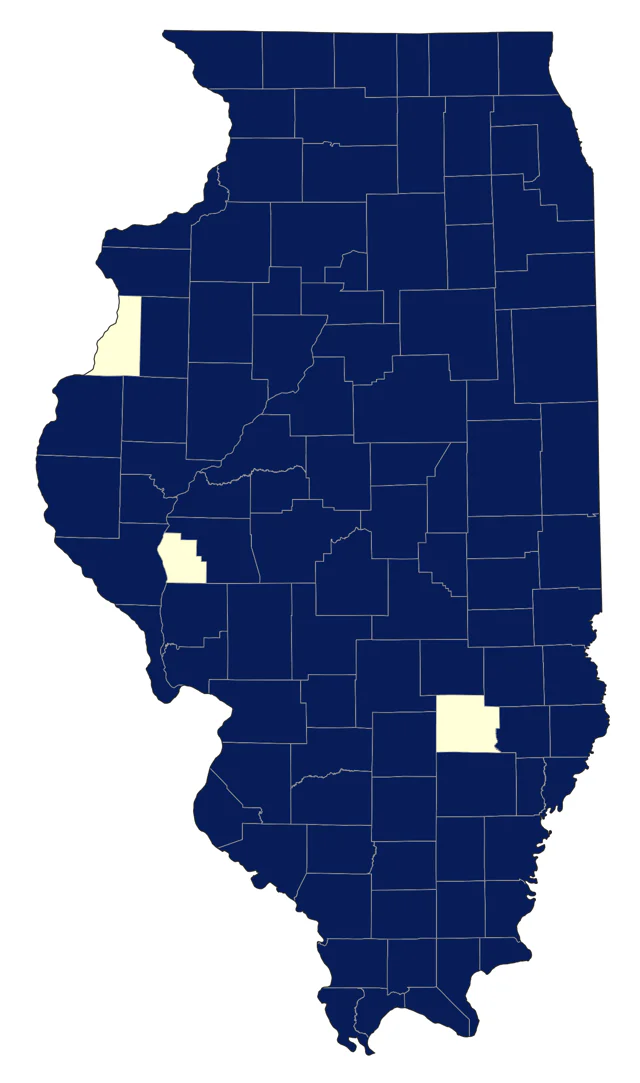 Tennessee Warbler county map