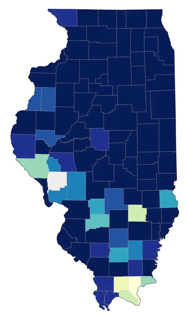 Vesper Sparrow county map